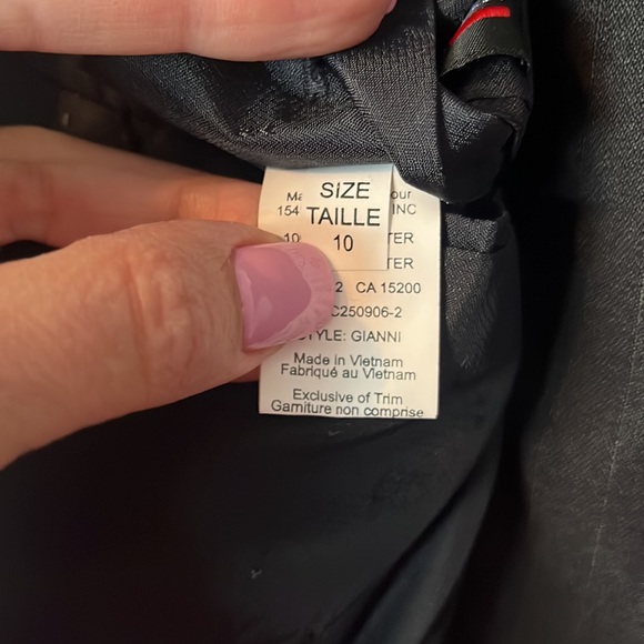 Robert Allan boy suit: black/ dark pin stripe. - Picture 3 of 6